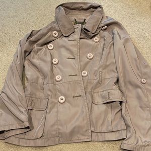 Tan/Beige Katherine Rain Jacket, Size 6